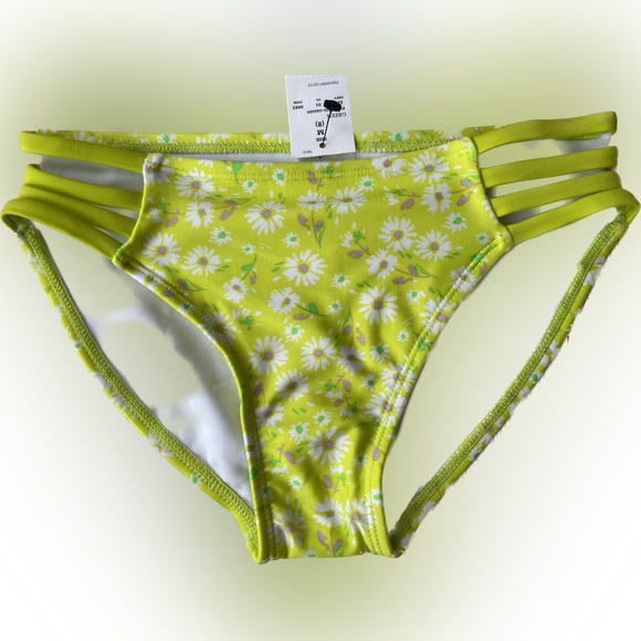 Target Art Class Girls Swimsuit Bottoms Size Medium 8 Green Daisy New with tags - Picture 2 of 8